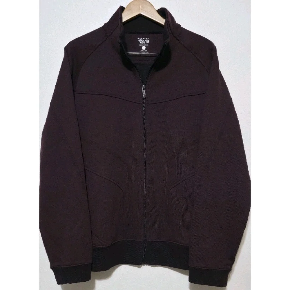 Mountain Hardwear‎ Jacket Mens Lrg Maroon Full Zip Outdoor Hiking Pockets EUC